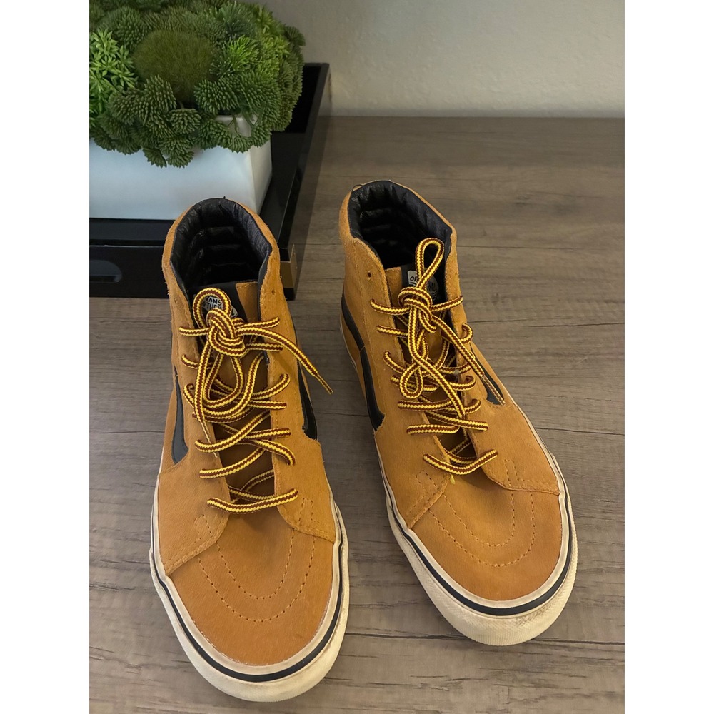 Vans Sk8-Hi Pro - Wheat / Mustard Suede & Black - men 5.5 women 7 - Picture 2 of 5